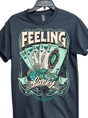 Feeling Lucky Black Graphic Tee